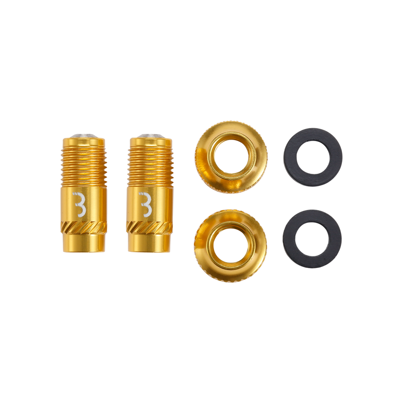 BBB BTI-165 CoreCap Valve Cap 2-piece Set in Gold