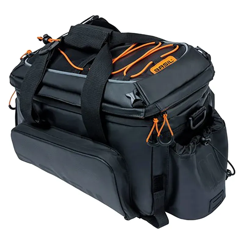 Basil Miles Tarpaulin XL Pro Trunk Bag in Black/Orange