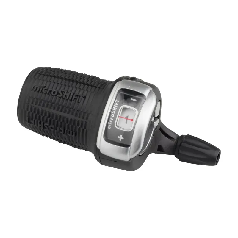 Microshift DS85 Left Triple Gear Indicator Twist Shifter in Black