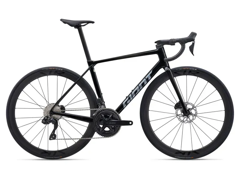 2025 Giant TCR Advanced Pro 1-Di2 Road Bike In Gloss Carbon/Polished Foil