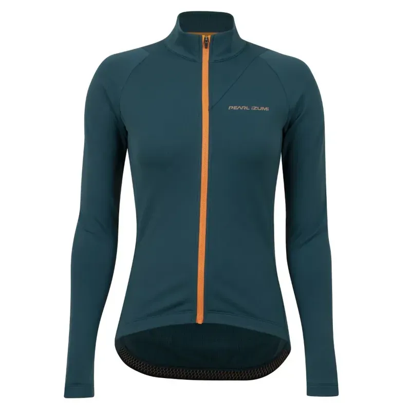 Pearl Izumi Women's Attack Thermal Jersey in Dark Spruce/Sunfire