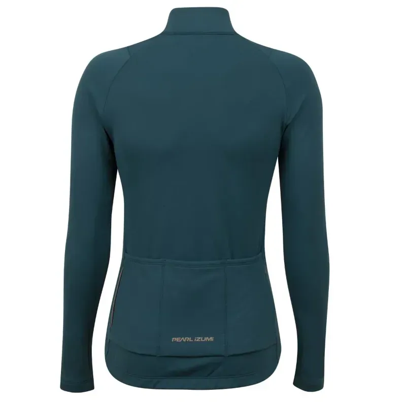 Pearl Izumi Women's Attack Thermal Jersey in Dark Spruce/Sunfire-1