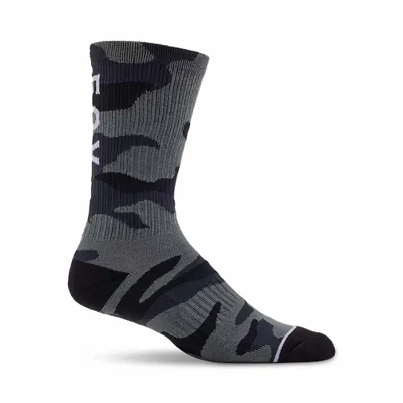 Fox Camo Cushioned Crew Sock  Black/ Camo M