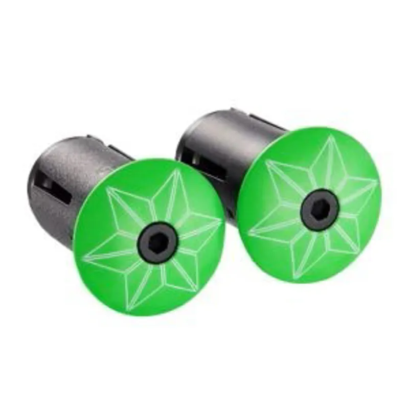 Supacaz Bar Plugs Starplugz Neon Green