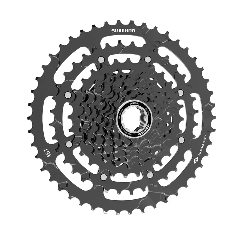 Shimano CS-LG700-9 Linkglide Cassette 9-speed in Grey-1