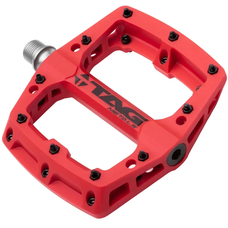 Tag Metals T3 Mountain Bike Pedals in Red